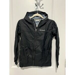 Columbia Kids Windbreaker Jacket Black‎ Size Medium (10/12) Outdoor Unisex